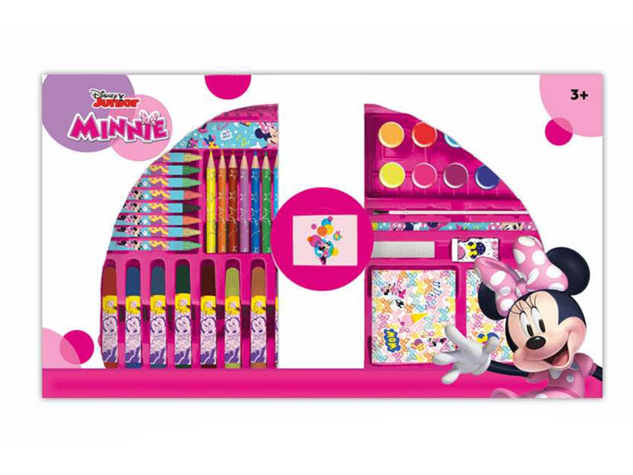 Valigetta Colori Bambina Minnie Disney: Set Completo 52 Pezzi per Disegnare e Colorare