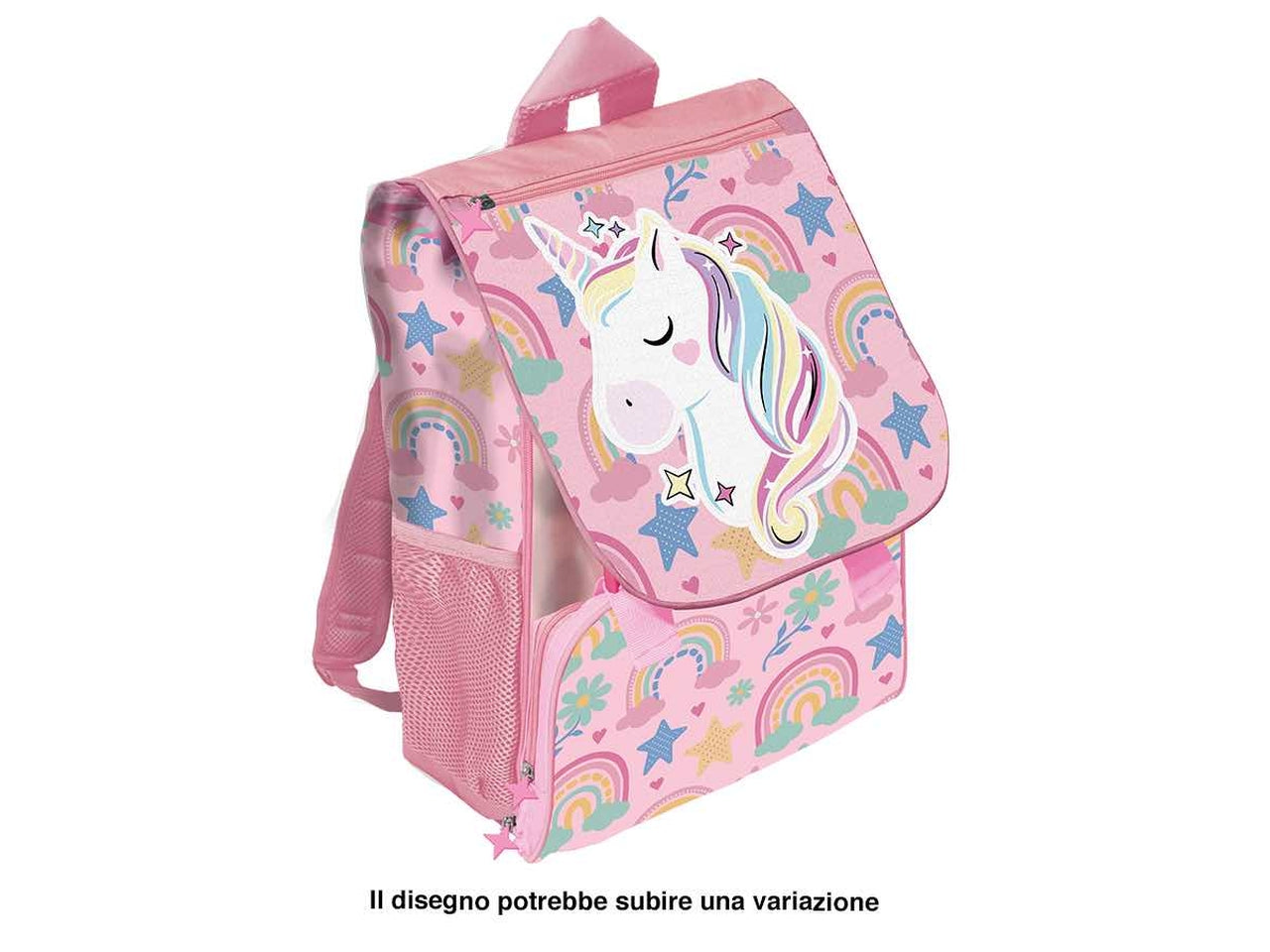 Zaino estensibile unicorno premium in tessuto rosa - MC Group