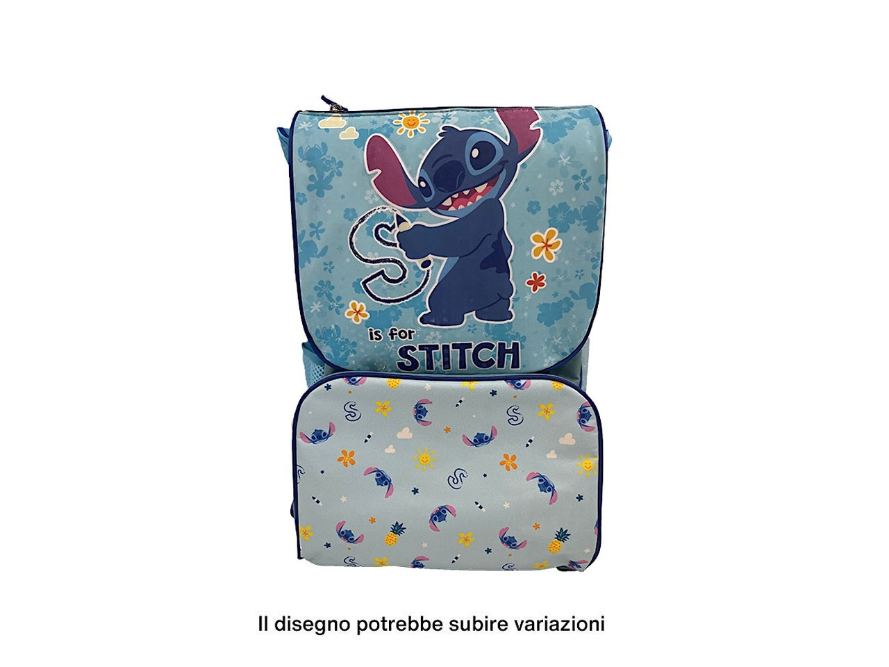 Zaino estensibile Stitch premium in tessuto celeste - MC Group