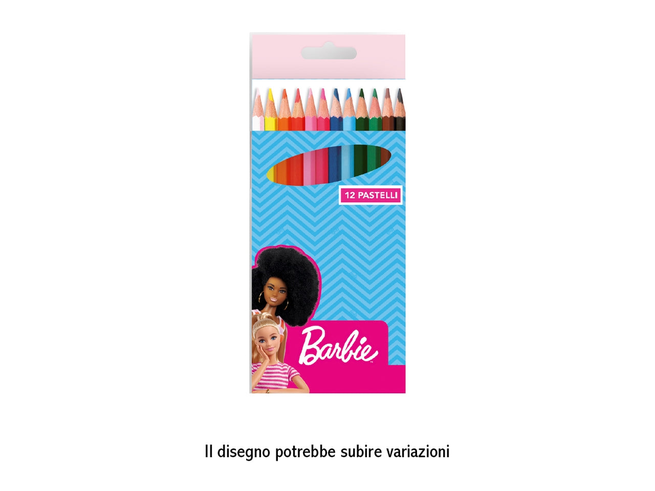Matite colorate in legno Barbie assortiti, confezione da 12
