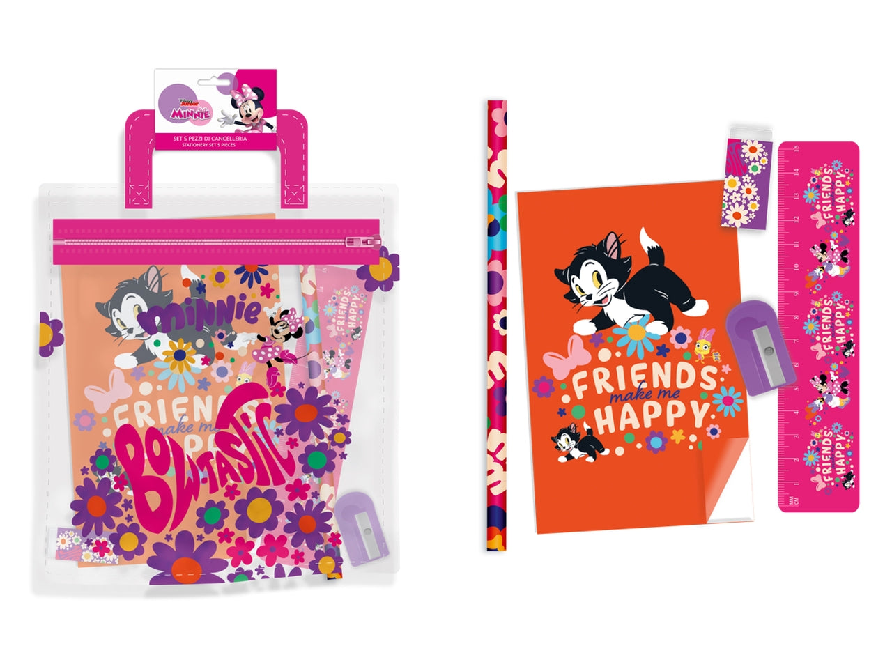 Minnie set cancelleria album da disegno e accessori 24x18 cm - MC Group