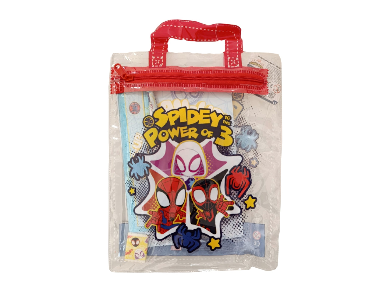 Spiderman set cancelleria in busta pvc con manici