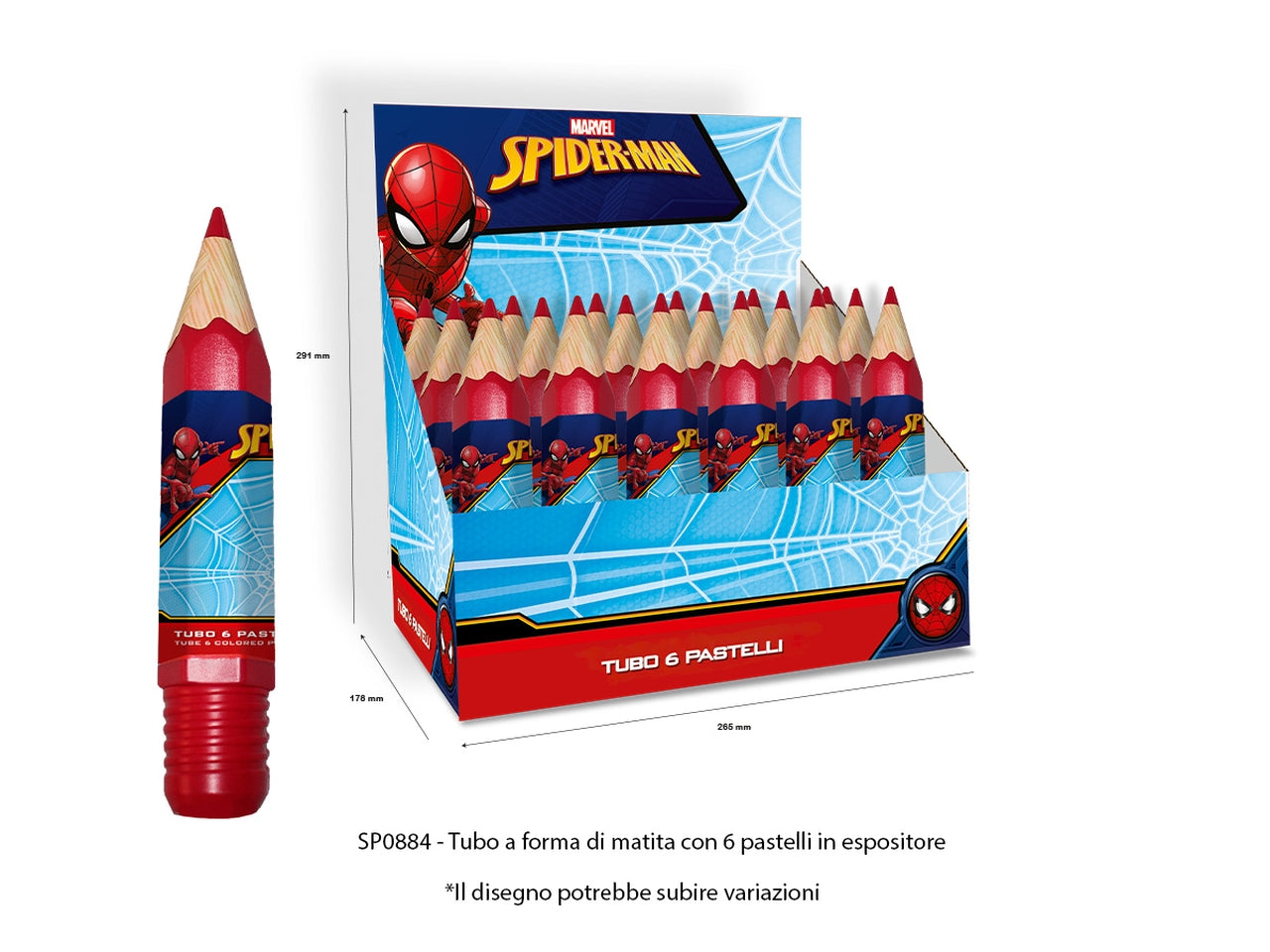 Spidey 6 colori a matita in tubo