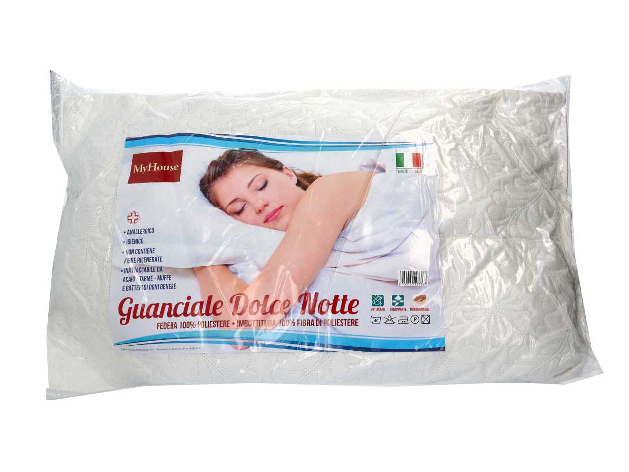 Guanciale trapuntato sottovuoto