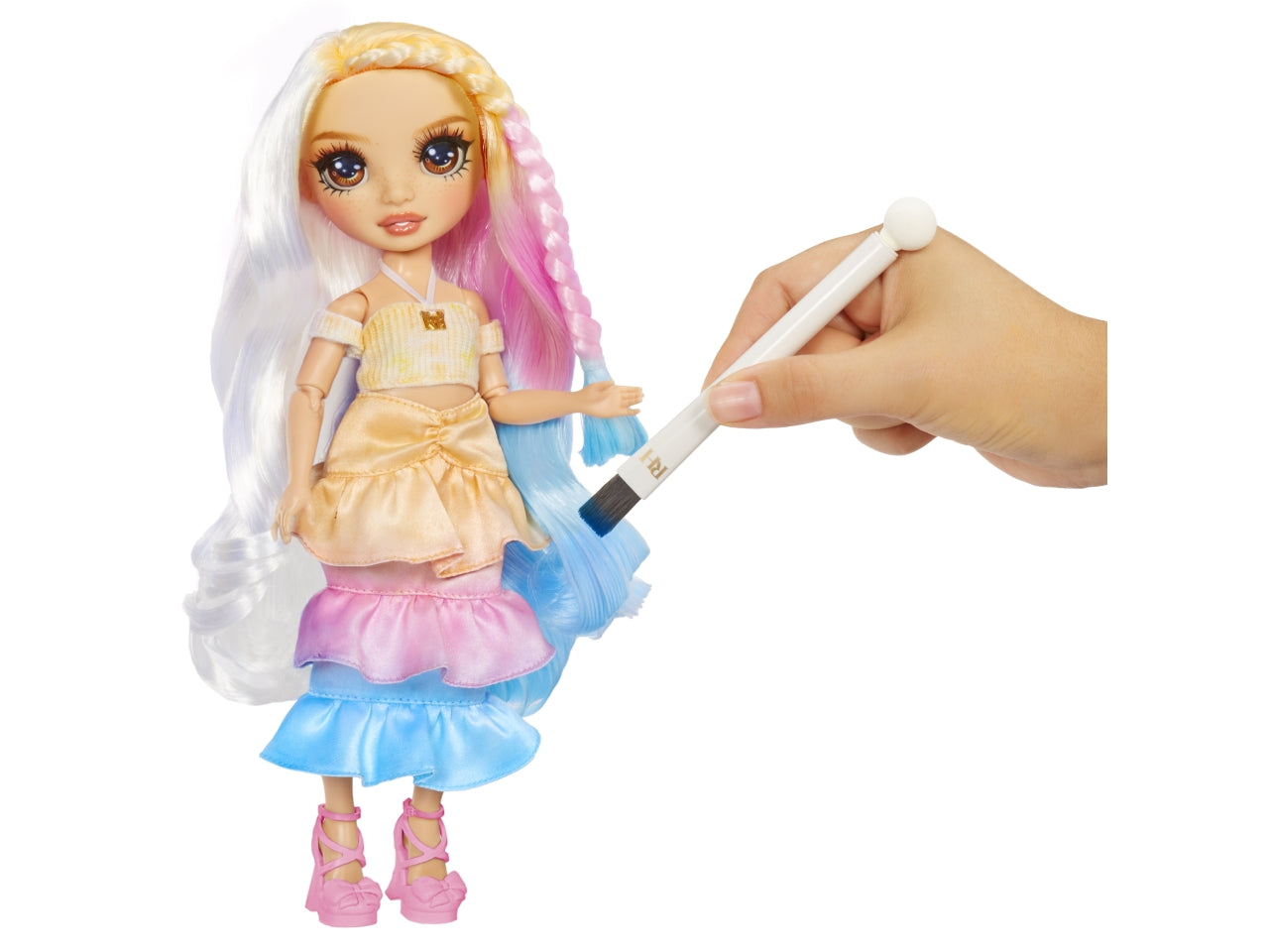 Rainbow High Watercolor & Create New Theme Dolls Brown Eyes: Bambola Fashion Multicolor con Abiti e Accessori per Personalizzazione, Gioco Unisex per Bambini 4+ | MGA Entertainment $