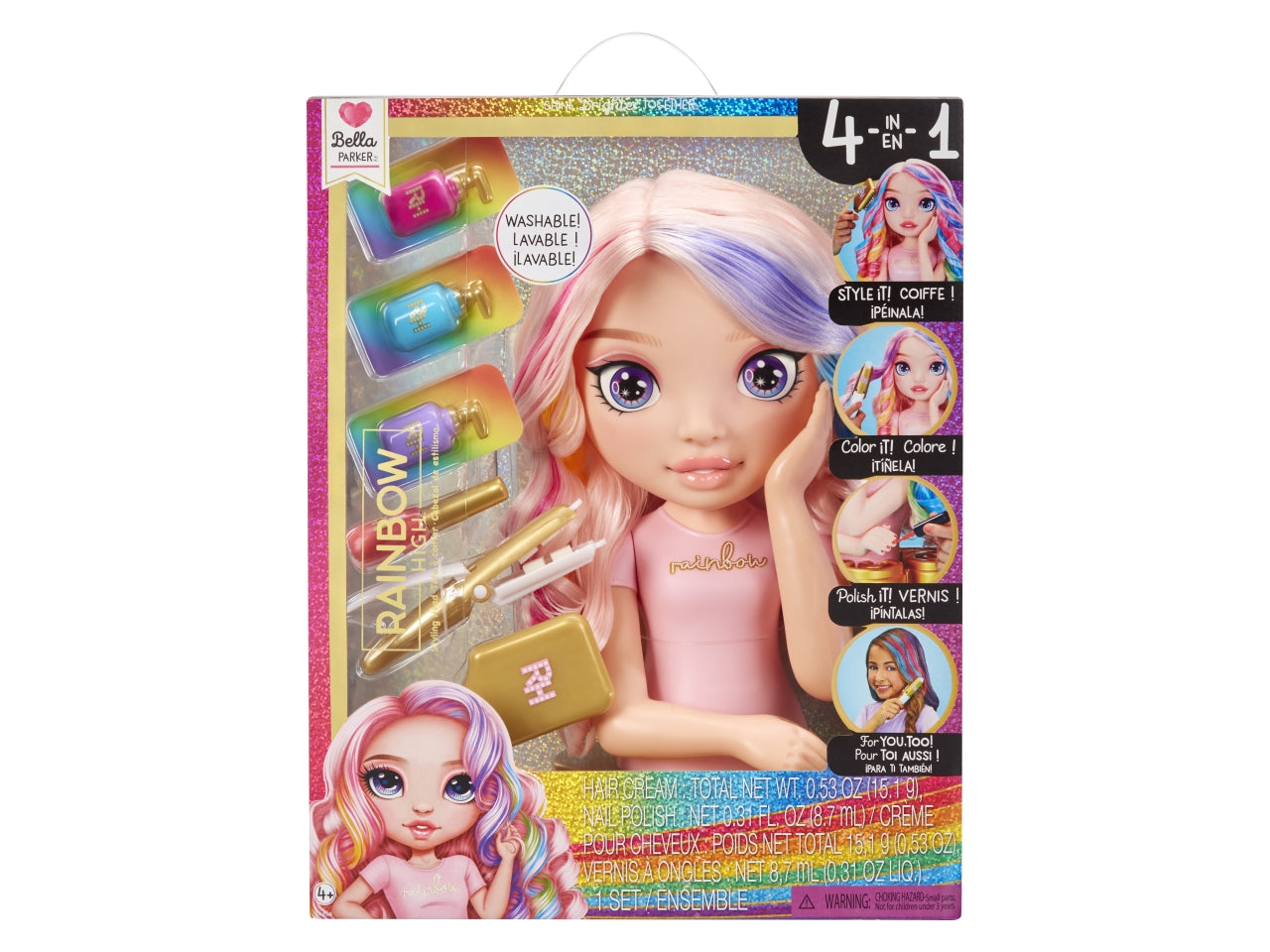 Rainbow High Styling Head Playset: Set di Gioco Multicolor con Testa da Pettinare, Smalti e Accessori, Gioco Unisex per Bambini 4+ | MGA Entertainment $