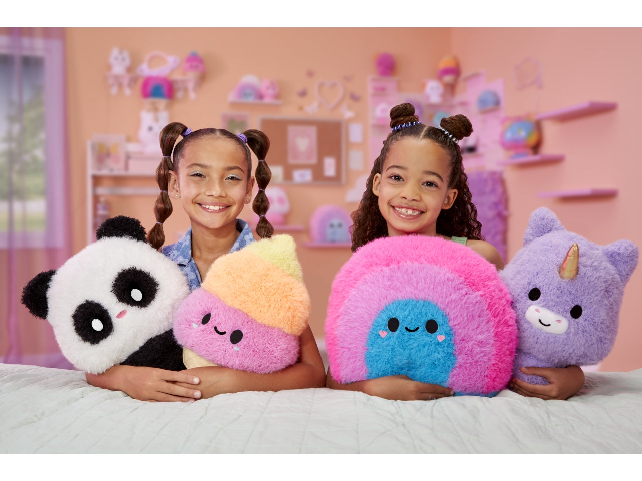 Fluffie Stuffiez Large Plush: Peluche Multicolor con AttivitÃ  Interattiva di Rimozione e Riempimento, Gioco Unisex per Bambini 4+ | MGA Entertainment