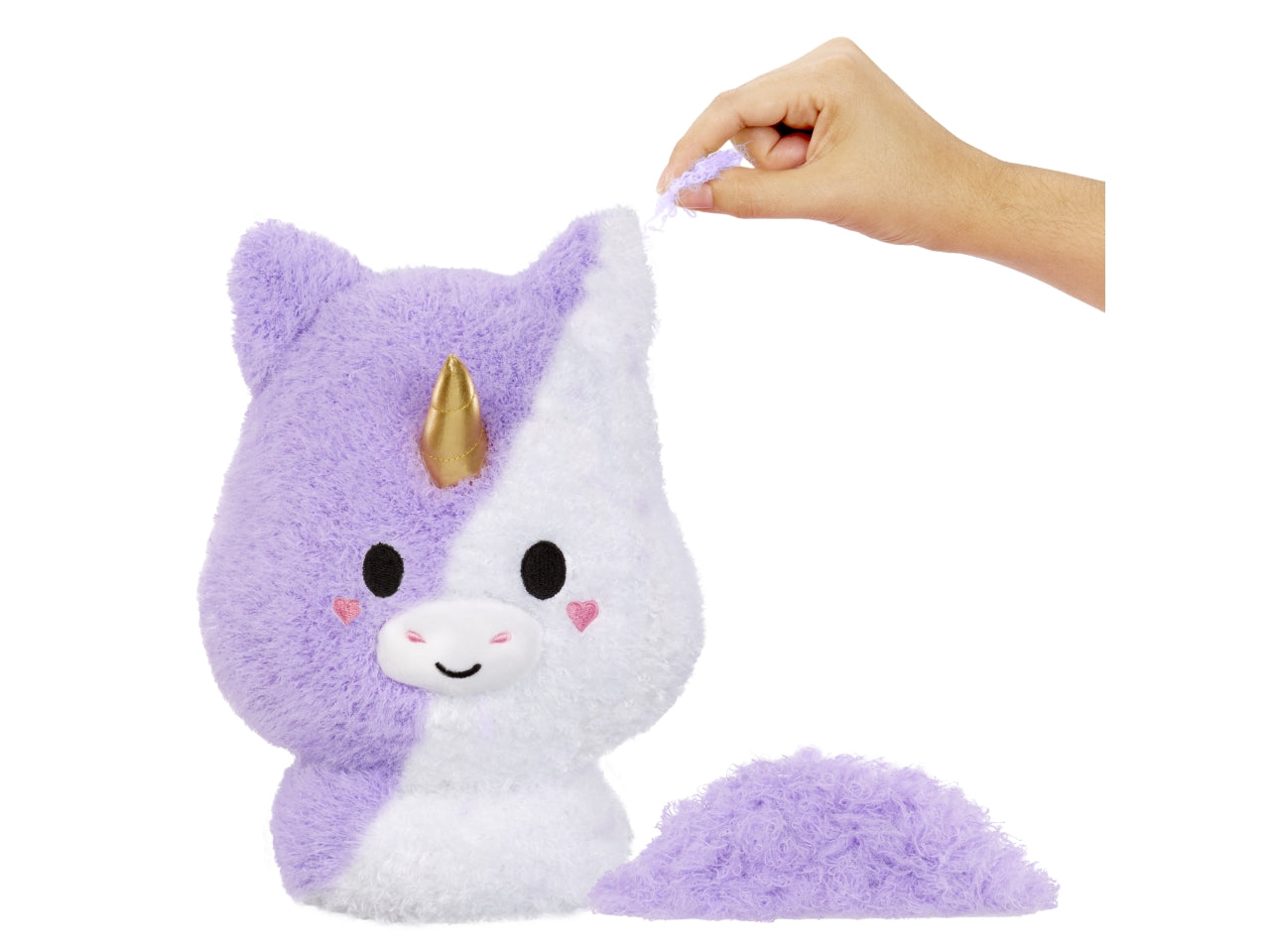 Fluffie Stuffiez Large Plush: Peluche Multicolor con AttivitÃ  Interattiva di Rimozione e Riempimento, Gioco Unisex per Bambini 4+ | MGA Entertainment