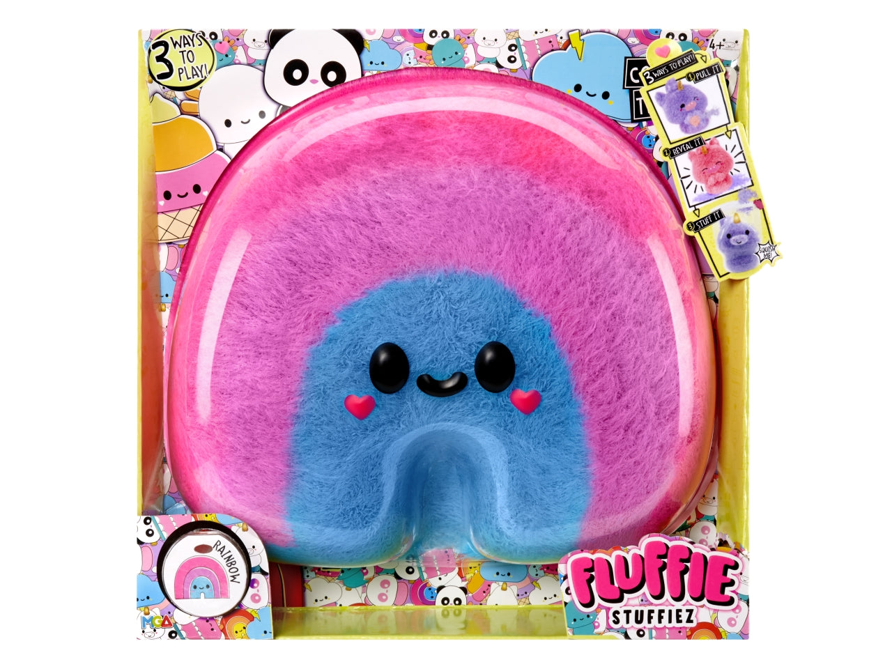 Fluffie Stuffiez Large Plush: Peluche Multicolor con AttivitÃ  Interattiva di Rimozione e Riempimento, Gioco Unisex per Bambini 4+ | MGA Entertainment
