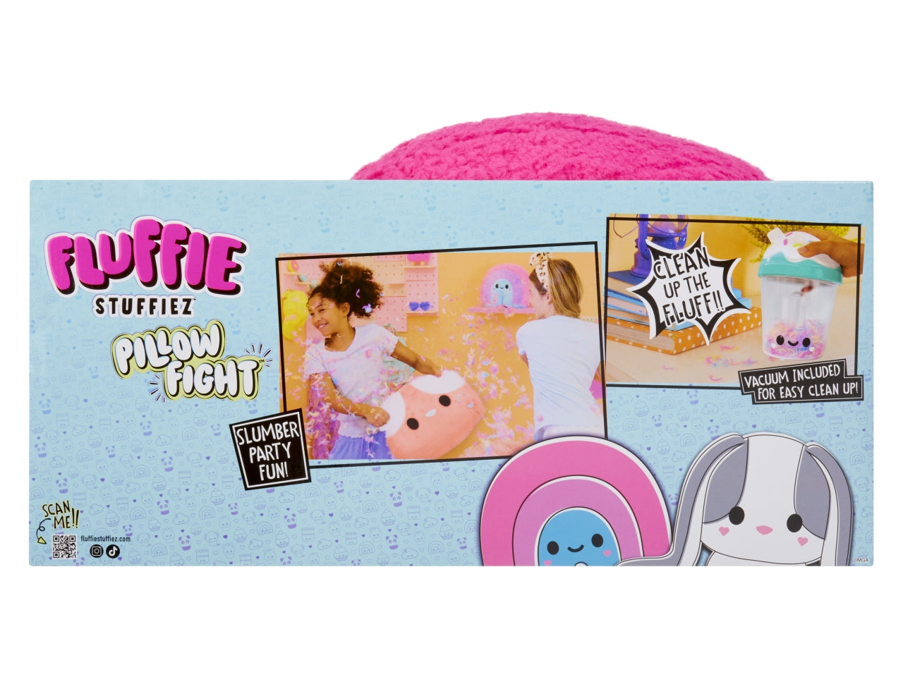Fluffie Stuffiez Pillow Fight - Rainbow: Peluche Multicolor con Aspirapolvere, Gioco Unisex per Bambini 4+ | MGA Entertainment
