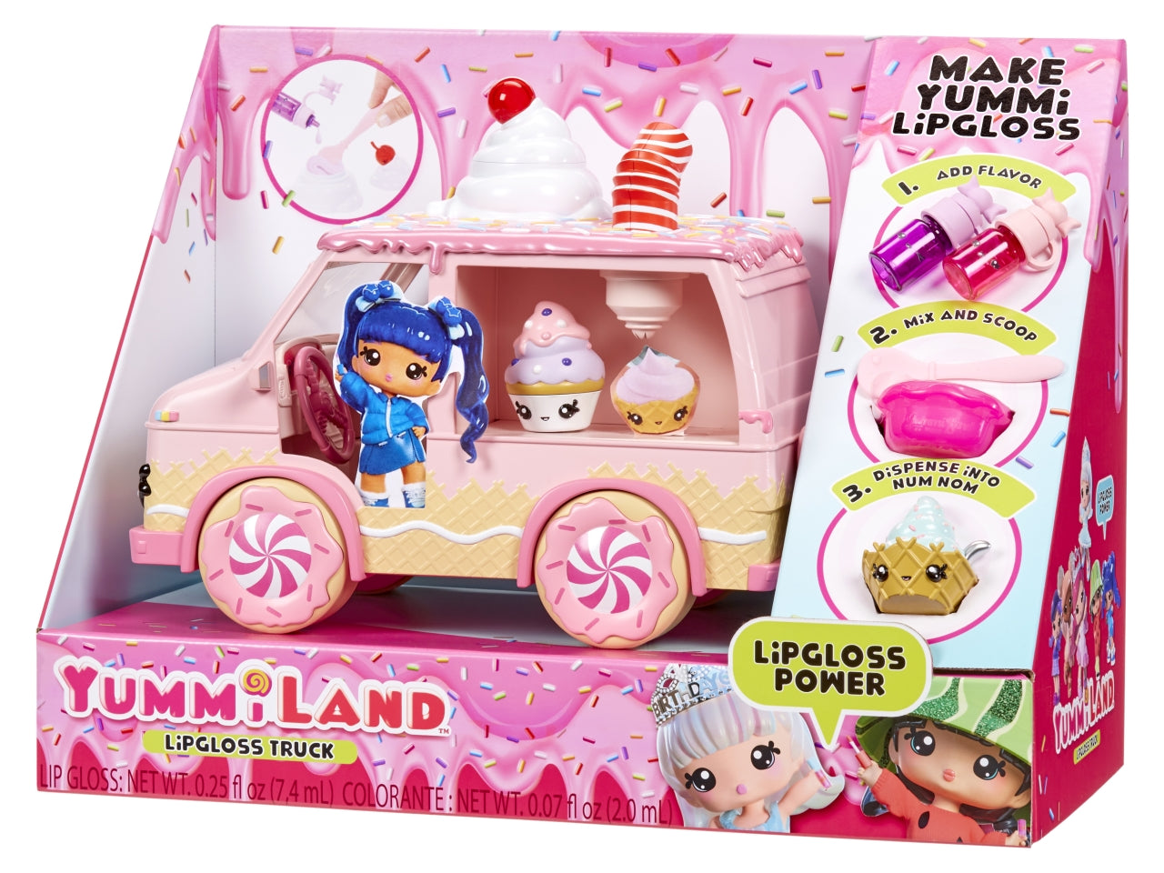 Yummiland Lipgloss Truck: Camion Multicolor per Creare Lucidalabbra Personalizzati con 2 Esclusivi Num Noms, Gioco Unisex per Bambini 4+ | MGA Entertainment