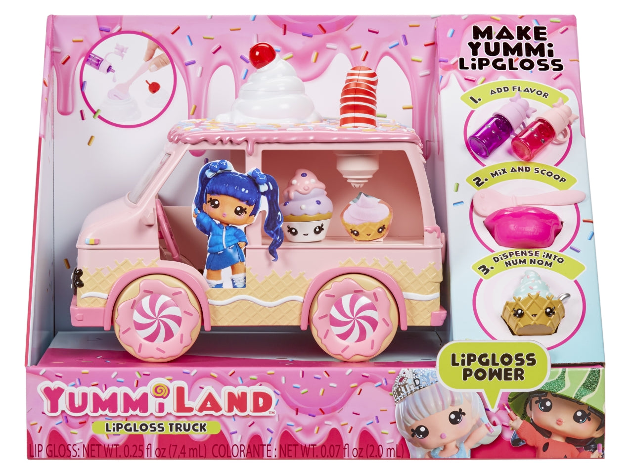Yummiland Lipgloss Truck: Camion Multicolor per Creare Lucidalabbra Personalizzati con 2 Esclusivi Num Noms, Gioco Unisex per Bambini 4+ | MGA Entertainment