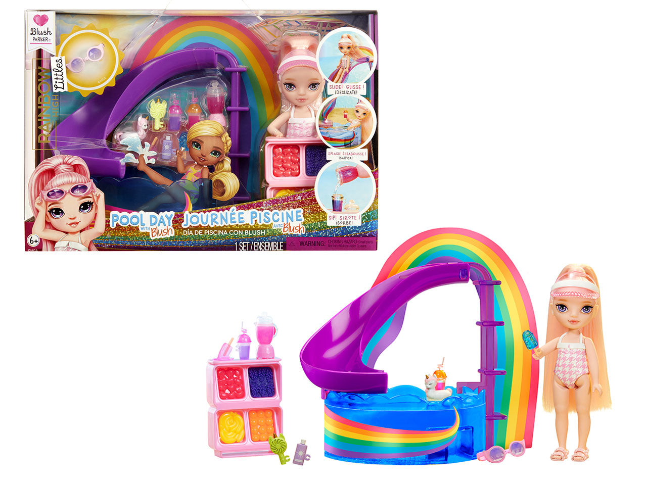 Rainbow High little pool day with blush playset | Mga