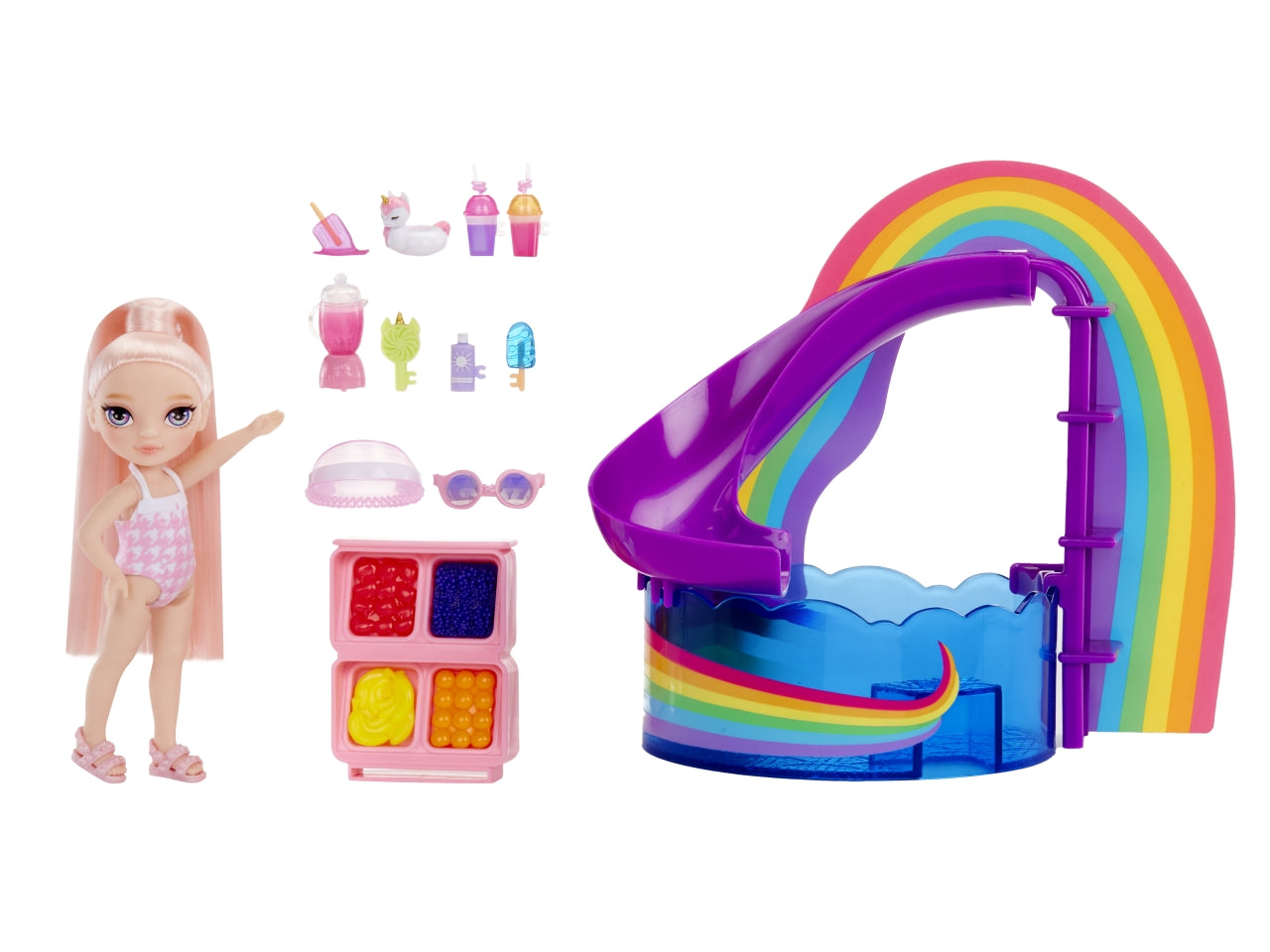 Rainbow High little pool day with blush playset | Mga
