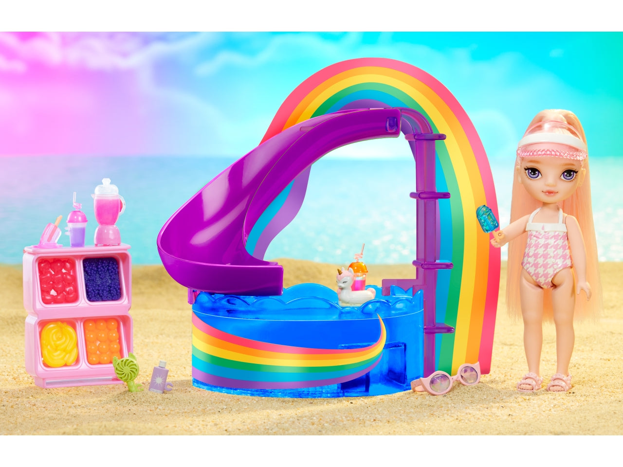 Rainbow High little pool day with blush playset | Mga
