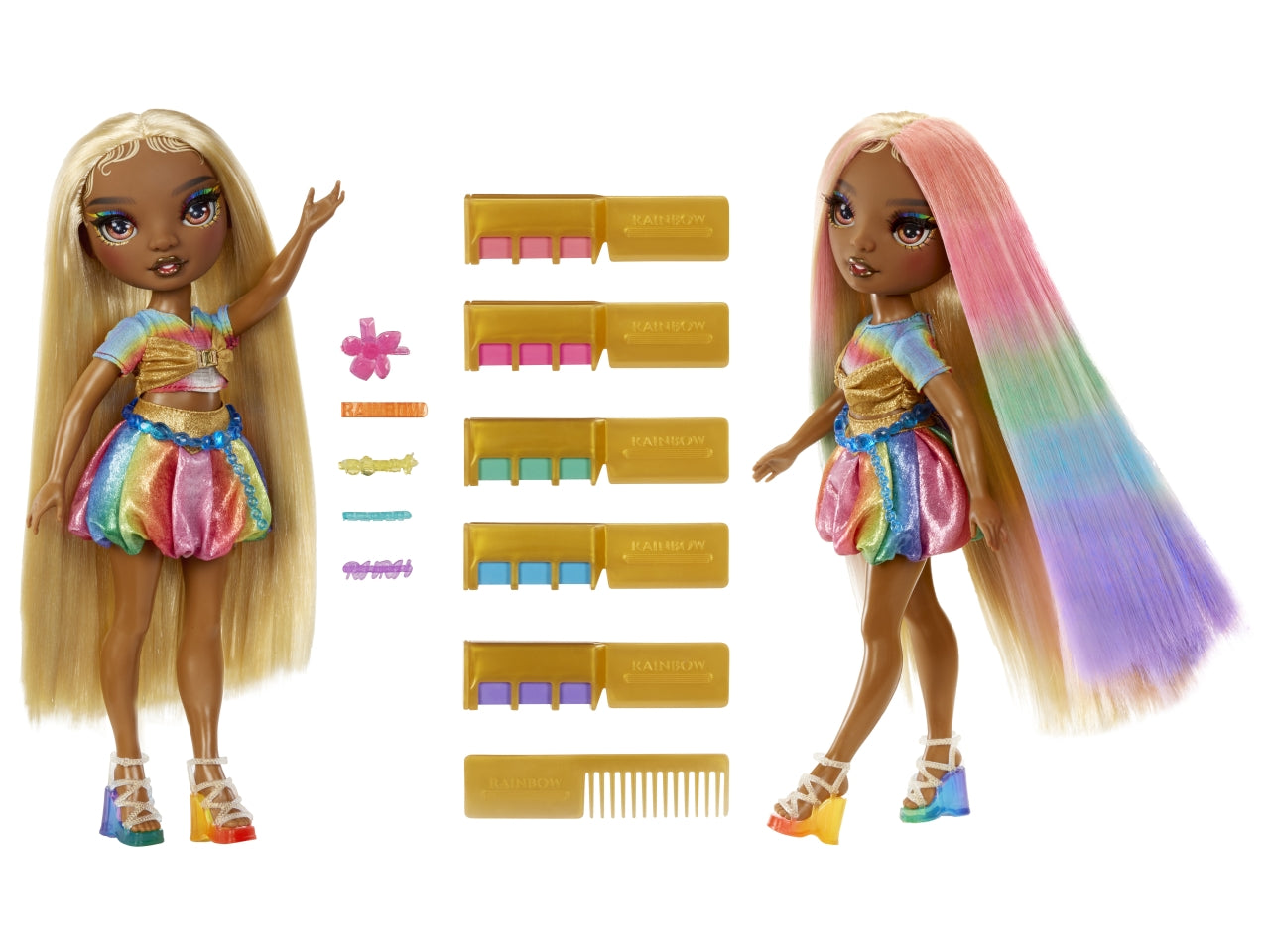 Rainbow High hair chalk & style doll- meline gold | Mga
