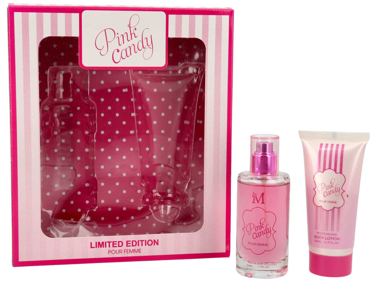 Confezione candy eau de parfum da 50ml con body cream da 50ml
