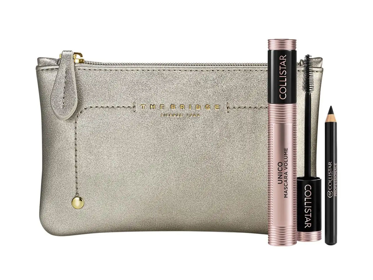 Collistar mascara volume unico+matita professionale, La confezione comprende: beauty-bag the bridge, mascara e matita | Collistar