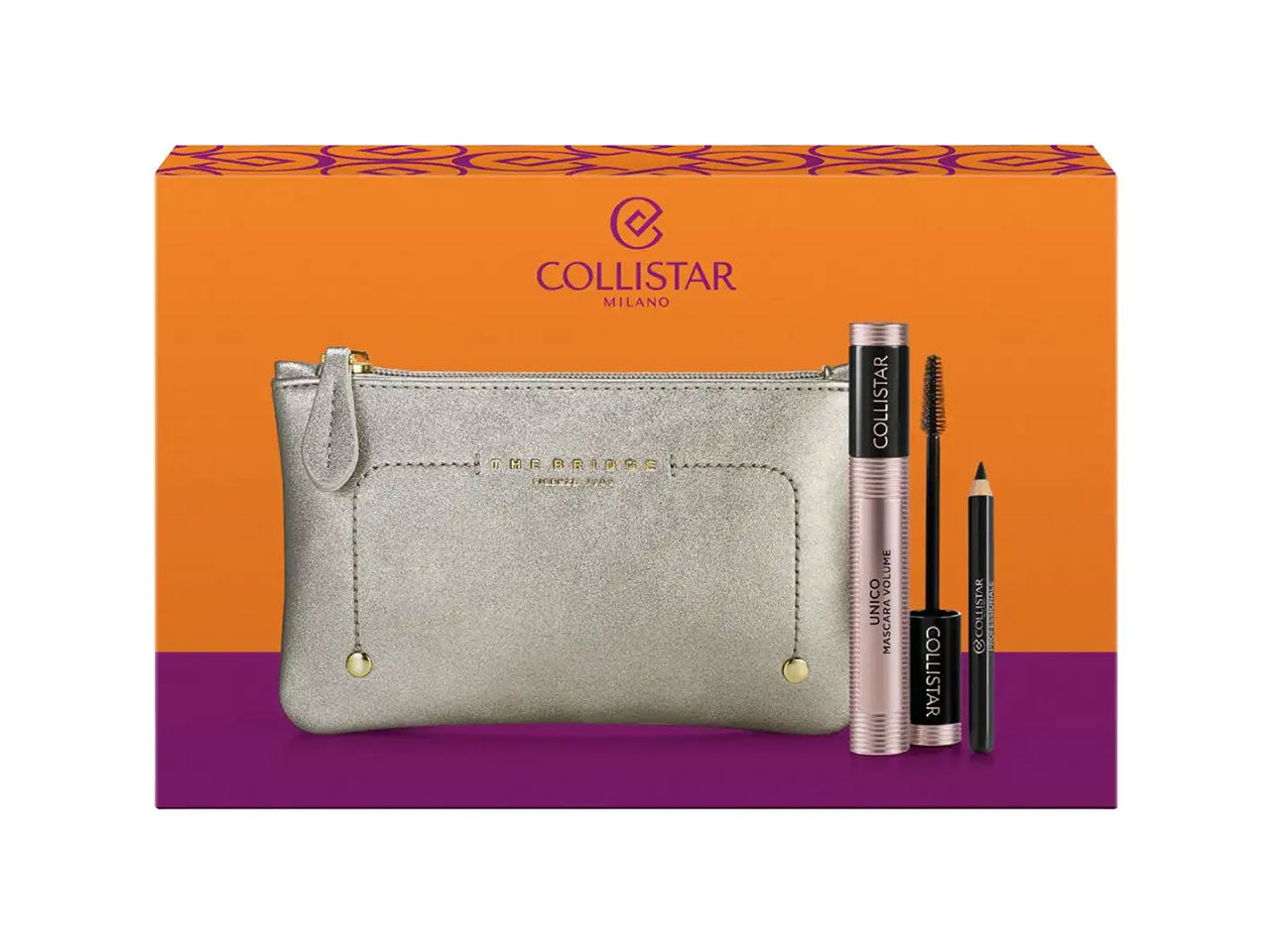 Collistar mascara volume unico+matita professionale, La confezione comprende: beauty-bag the bridge, mascara e matita | Collistar