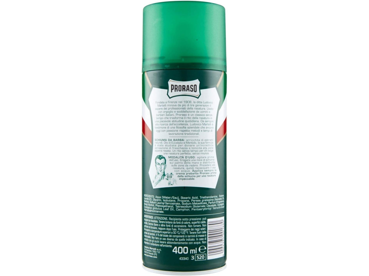 Proraso schiuma barba rinfr.400ml 400945$