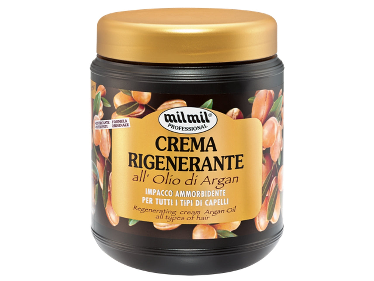 Milmil crema rigenerante per capelli all'olio di argan 1000ml$