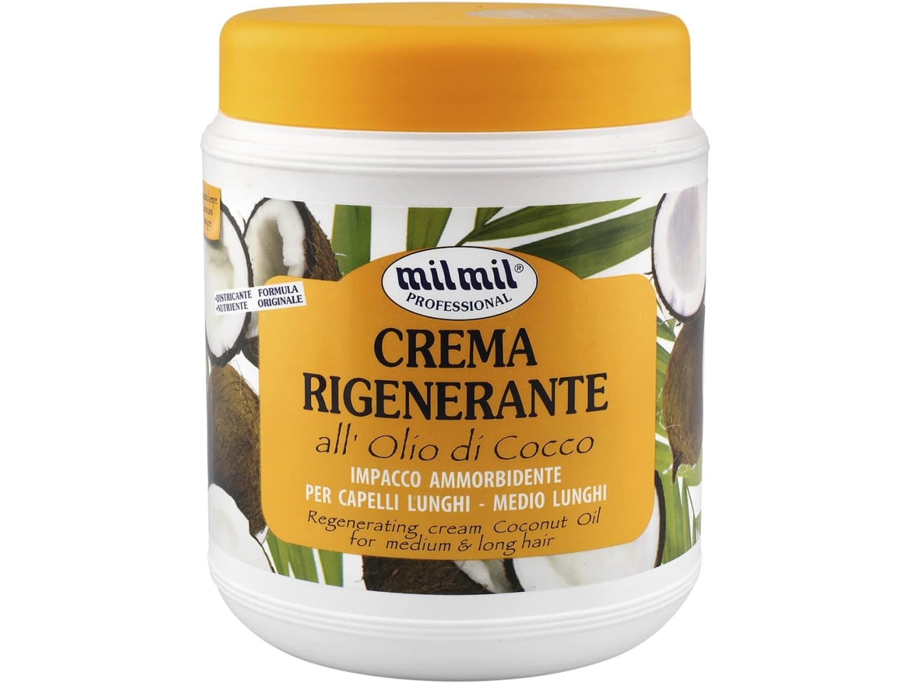 Milmil crema rigenerante per capelli - olio di cocco 1000ml $