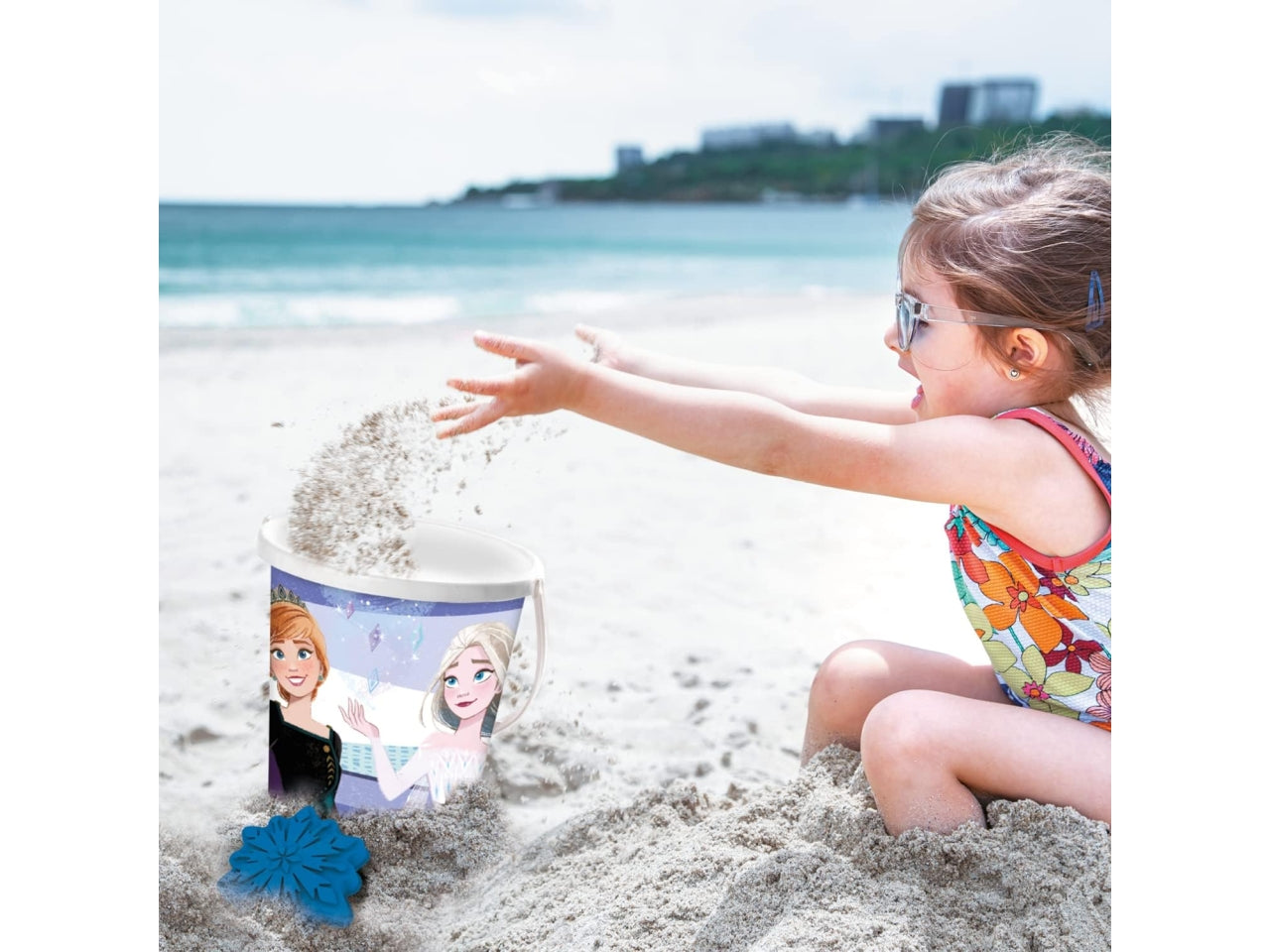 Set giochi da spiaggia con annaffiatoio frozen diametro 17cm