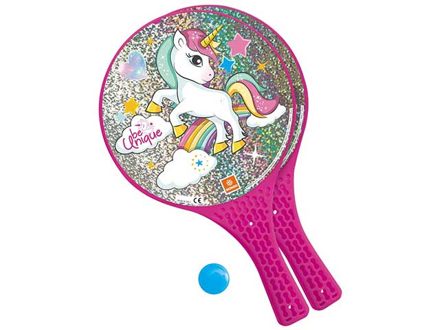 Racchettoni spiaggia unicorno