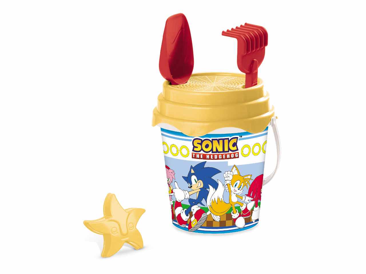 Set giochi da spiaggia con annaffiatoio sonic diametro 17cm