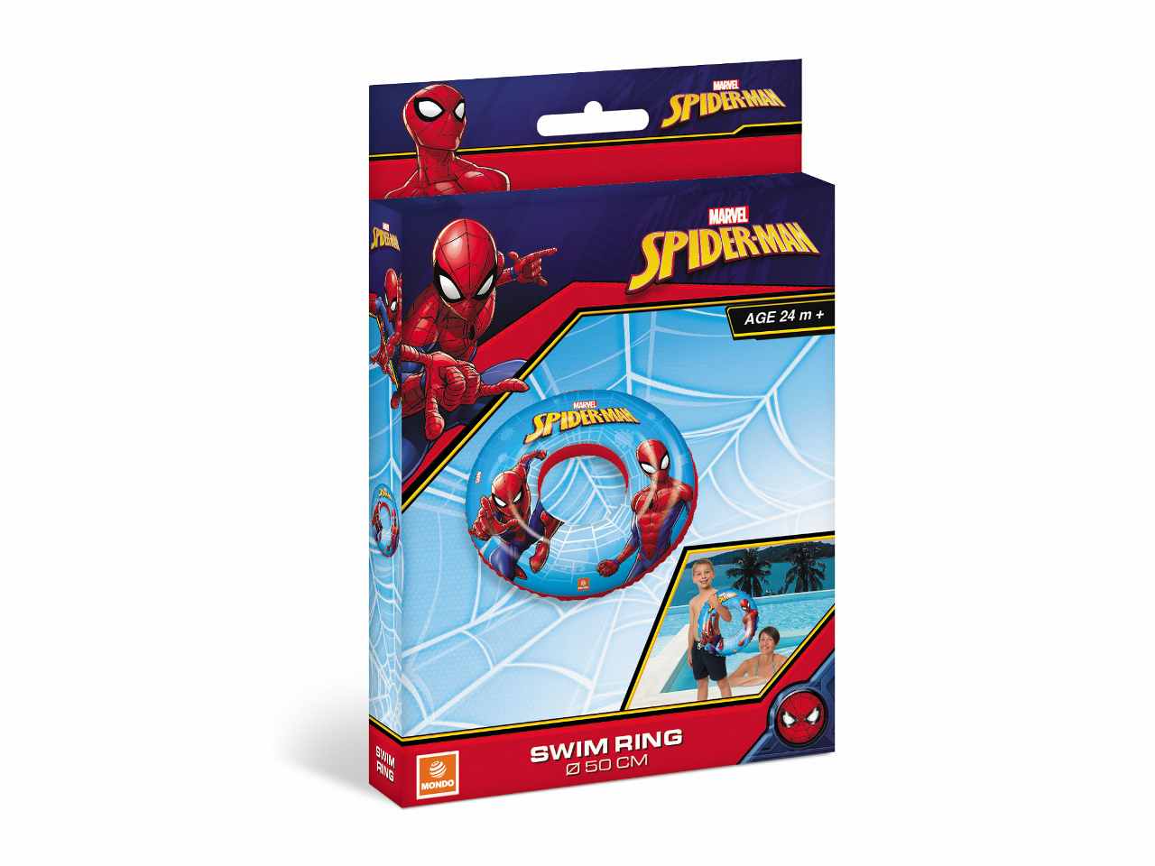 Salvagente gonfiabile spiderman diametro 50cm
