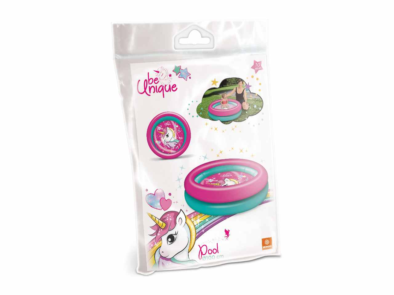 Piscina per giardino bambini unicorno diametro 100cm