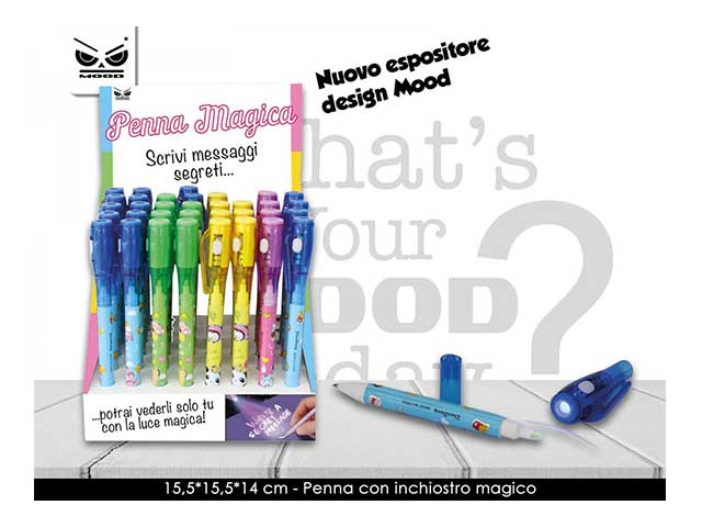 Penna a sfera Mood srl con inchiostro magico assortiti 15,5x15,5x14cm