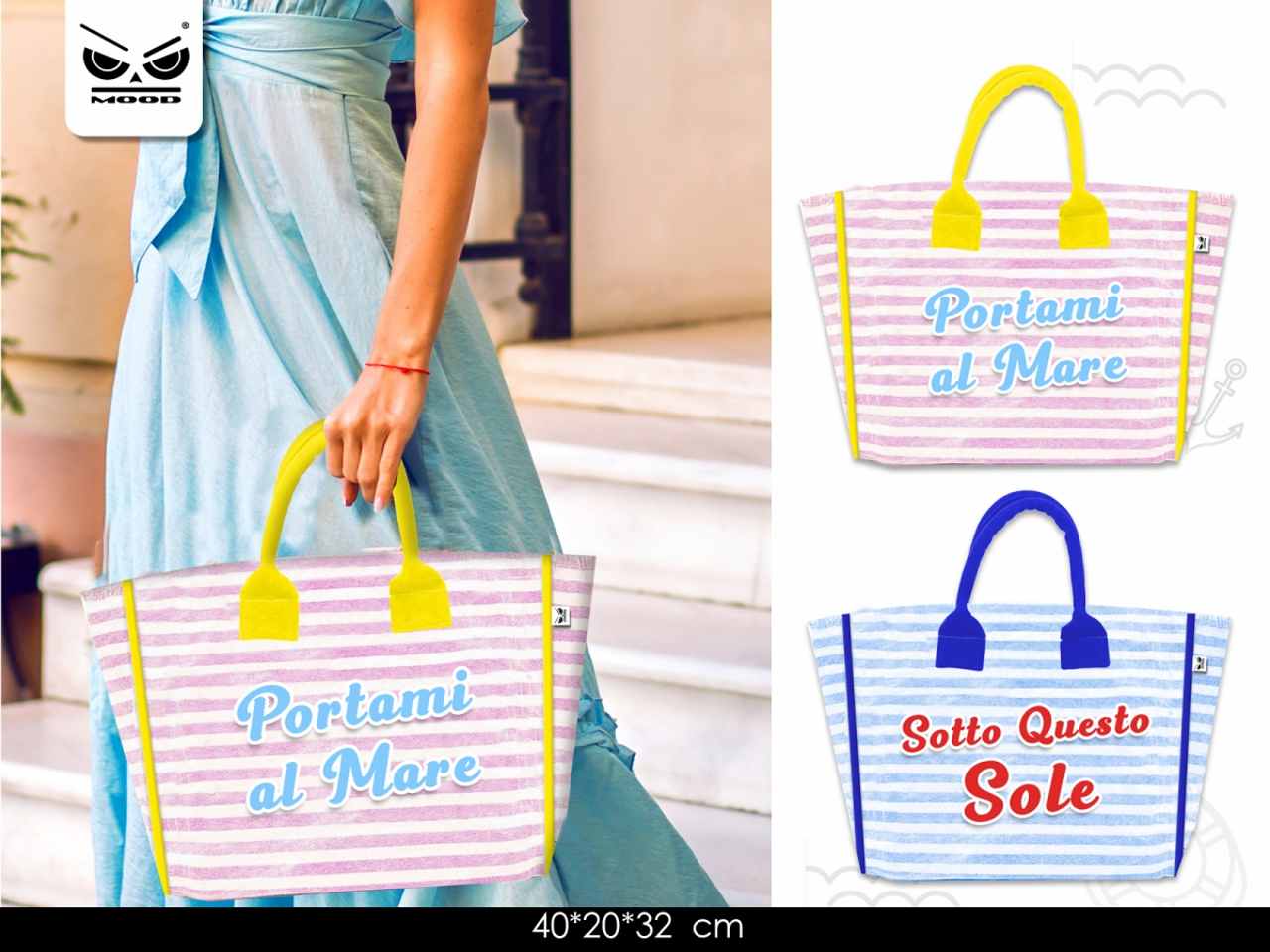 Borsa a righe vintage sm411
