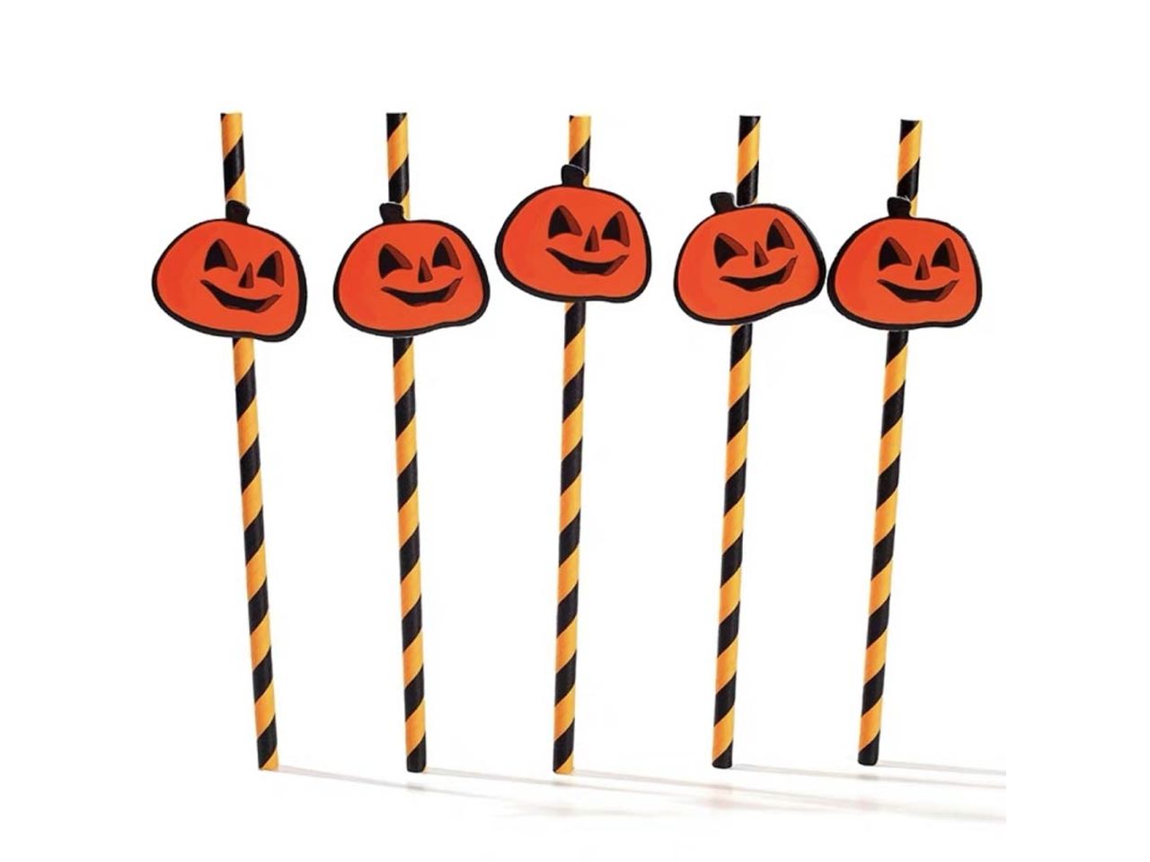 Cannucce halloween in carta confezione da 6pezzi