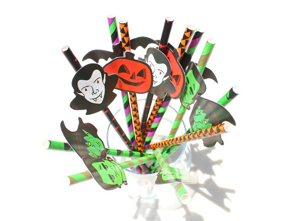 Cannucce halloween in carta confezione da 6pezzi
