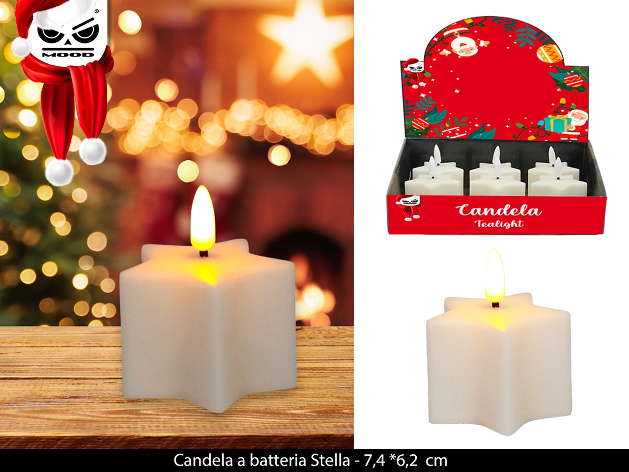 Candela a batteria stella