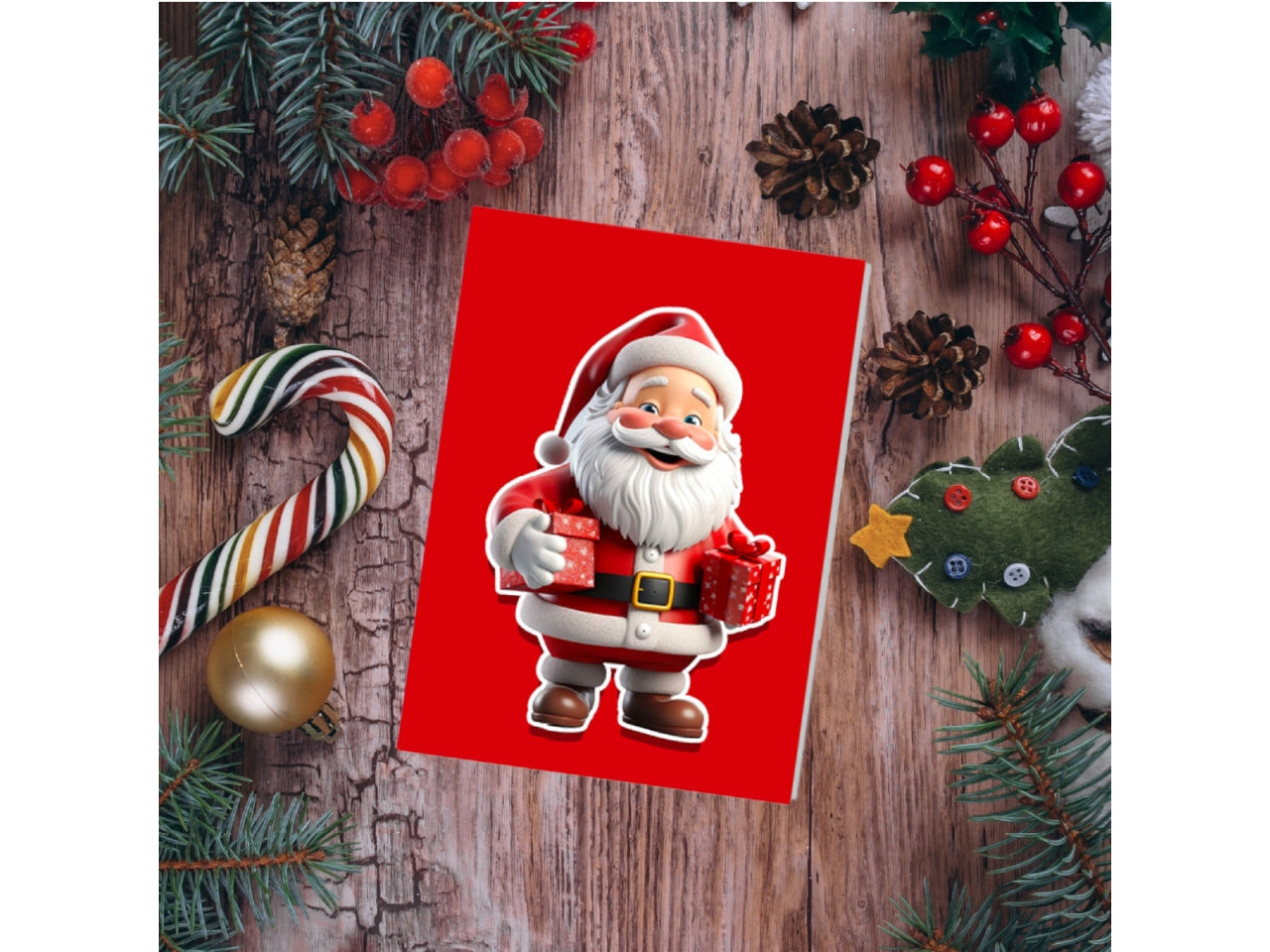 Biglietto babbo natale funny assortiti