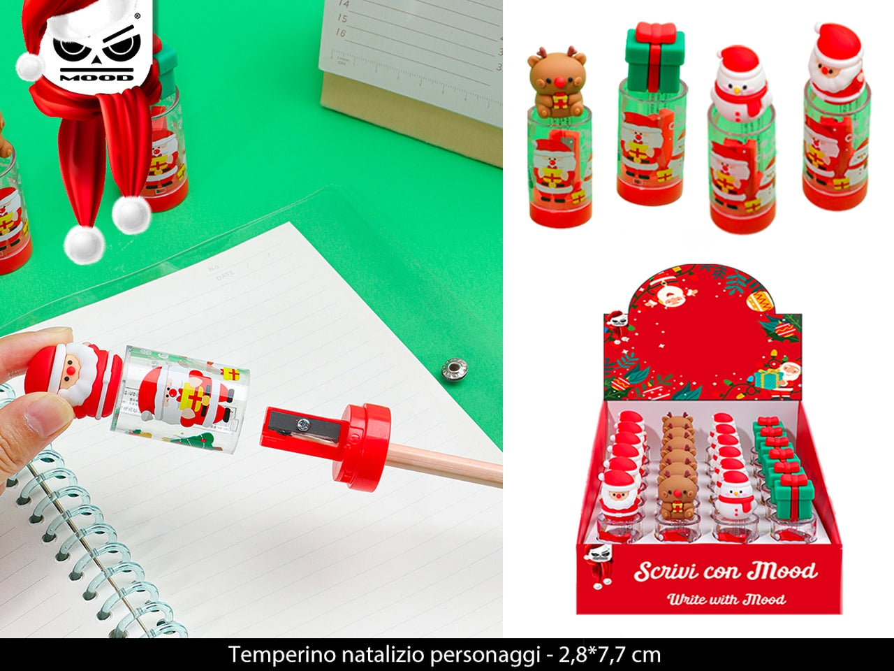 Temperino natalizio personaggi assortiti