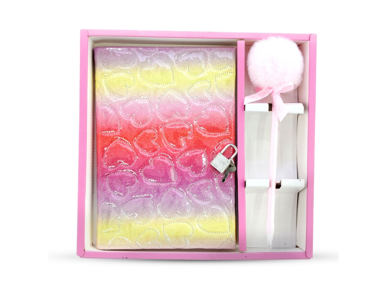 Diario segreto heart glitter rainbow