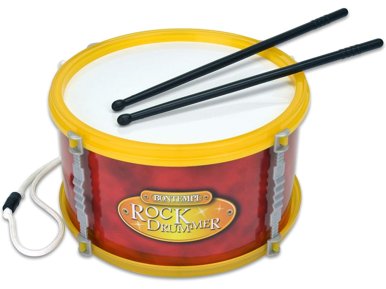 Tamburo con tracolla completo di bacchette