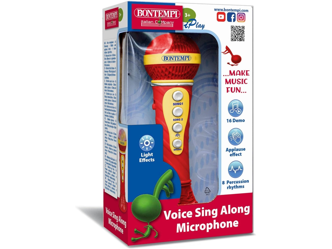 Microfono karaoke con effetti luminosi