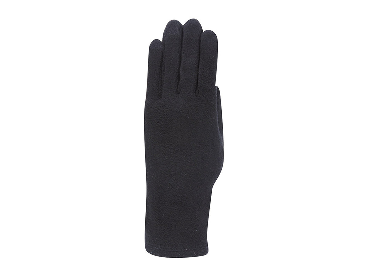 Guanto da donna micropile in tinta unita colore nero$