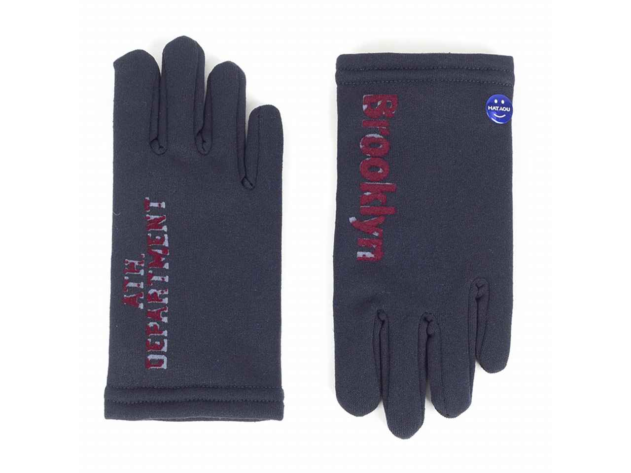 Guanti pile con stampa floccata vintage colori assortiti taglia unica$