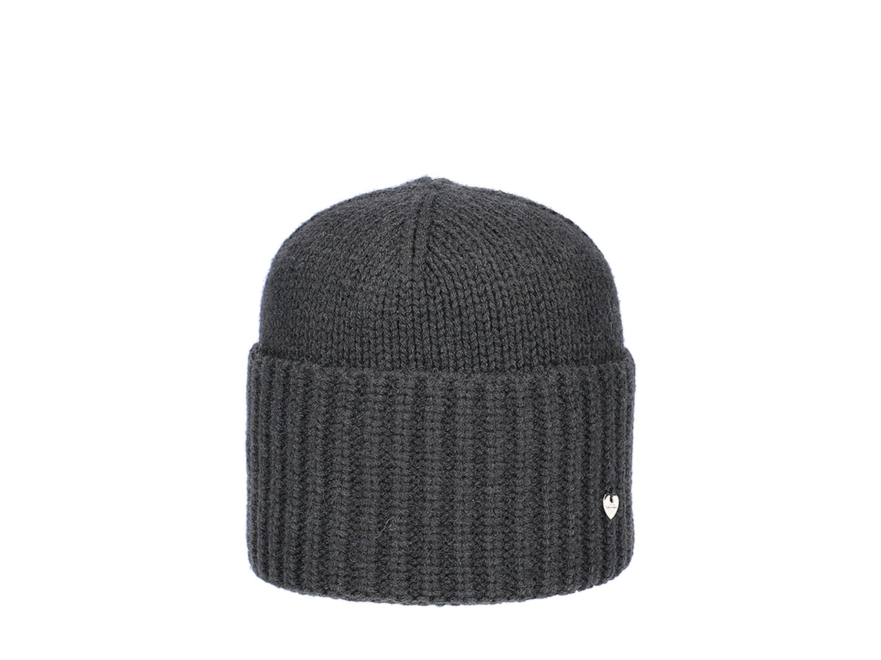 Berretto con maxi risvolto colore nero