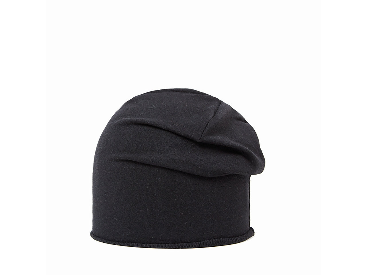 Cappello oversize jersey tinta unita bambino nero small