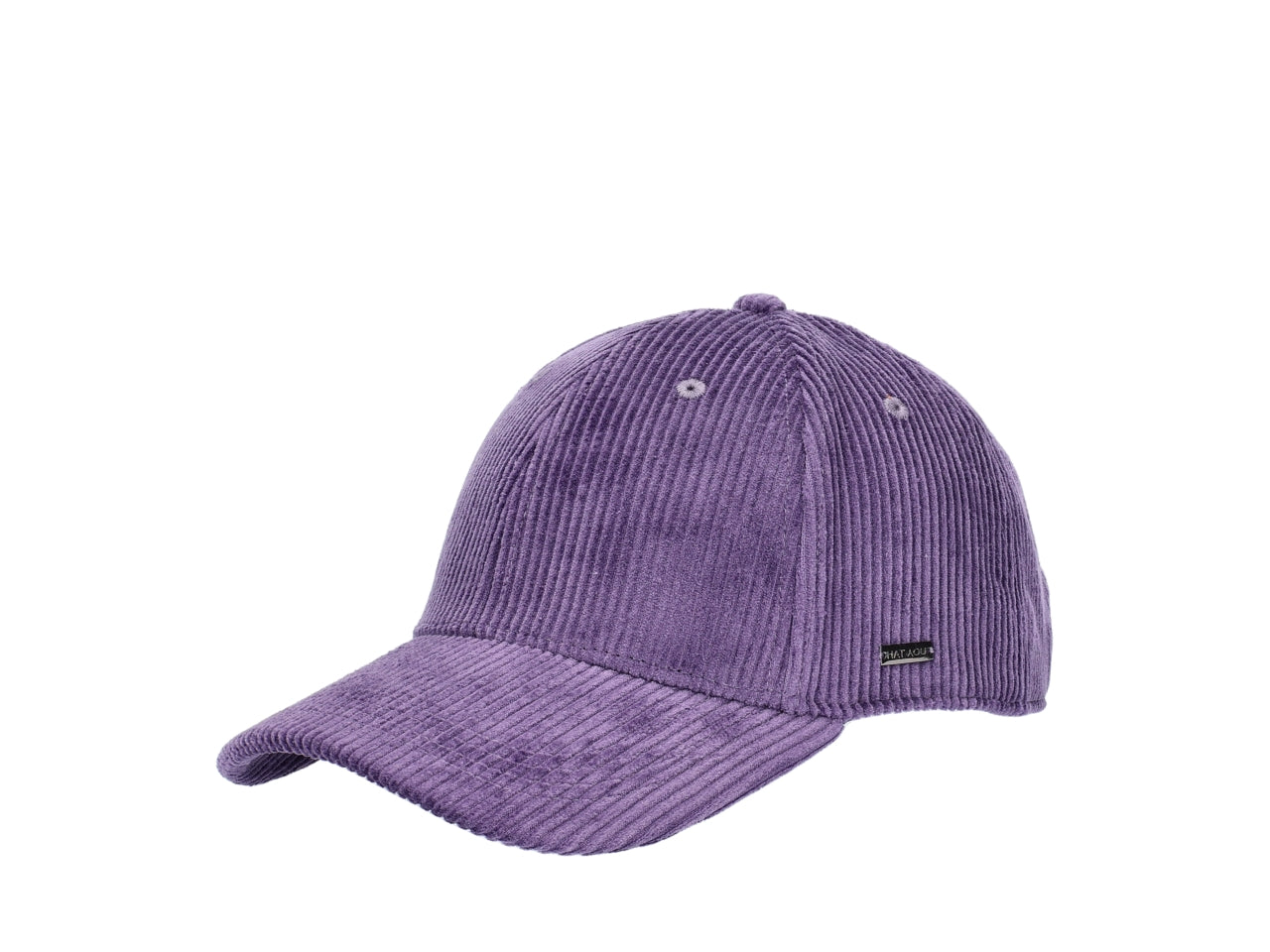Cappello baseball in velluto a coste viola