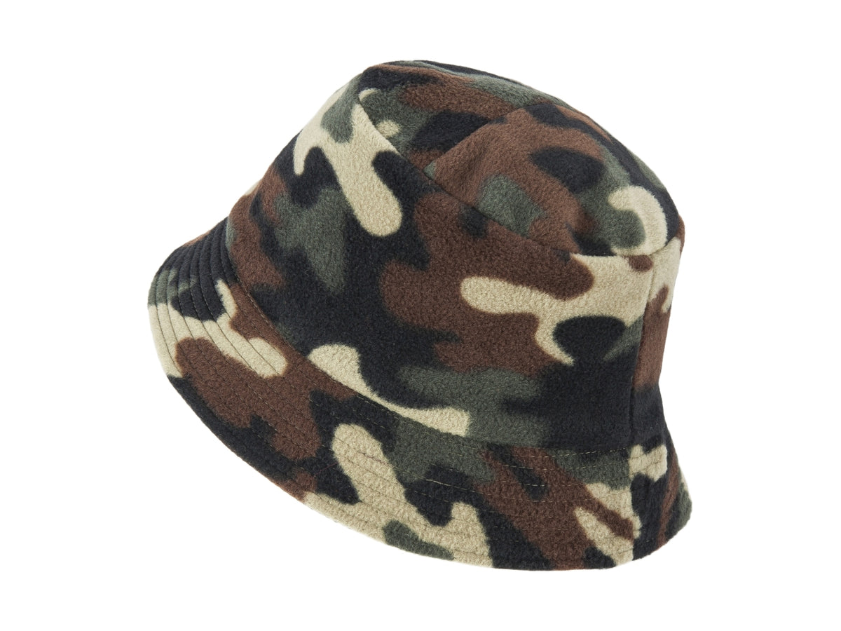 Cappello pescatore reversibile nylon+pile fantasia mimetica taglia 58