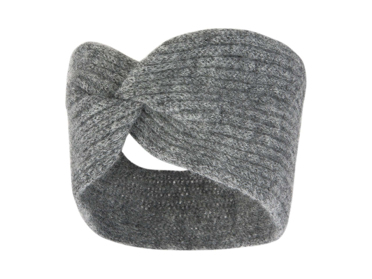 Fascia turbante mohair tinta unita grigio medio