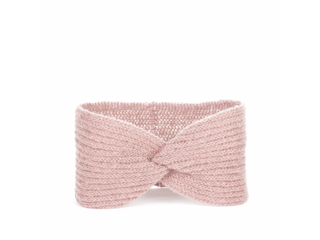 Fascia turbante mohair tinta unita rosa