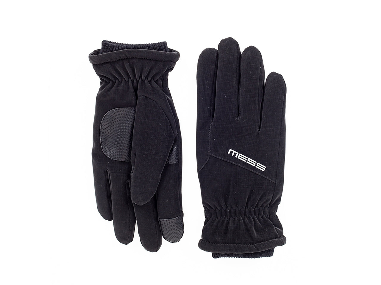 Guanto nylon imbottito antivento con stampa reflex nero